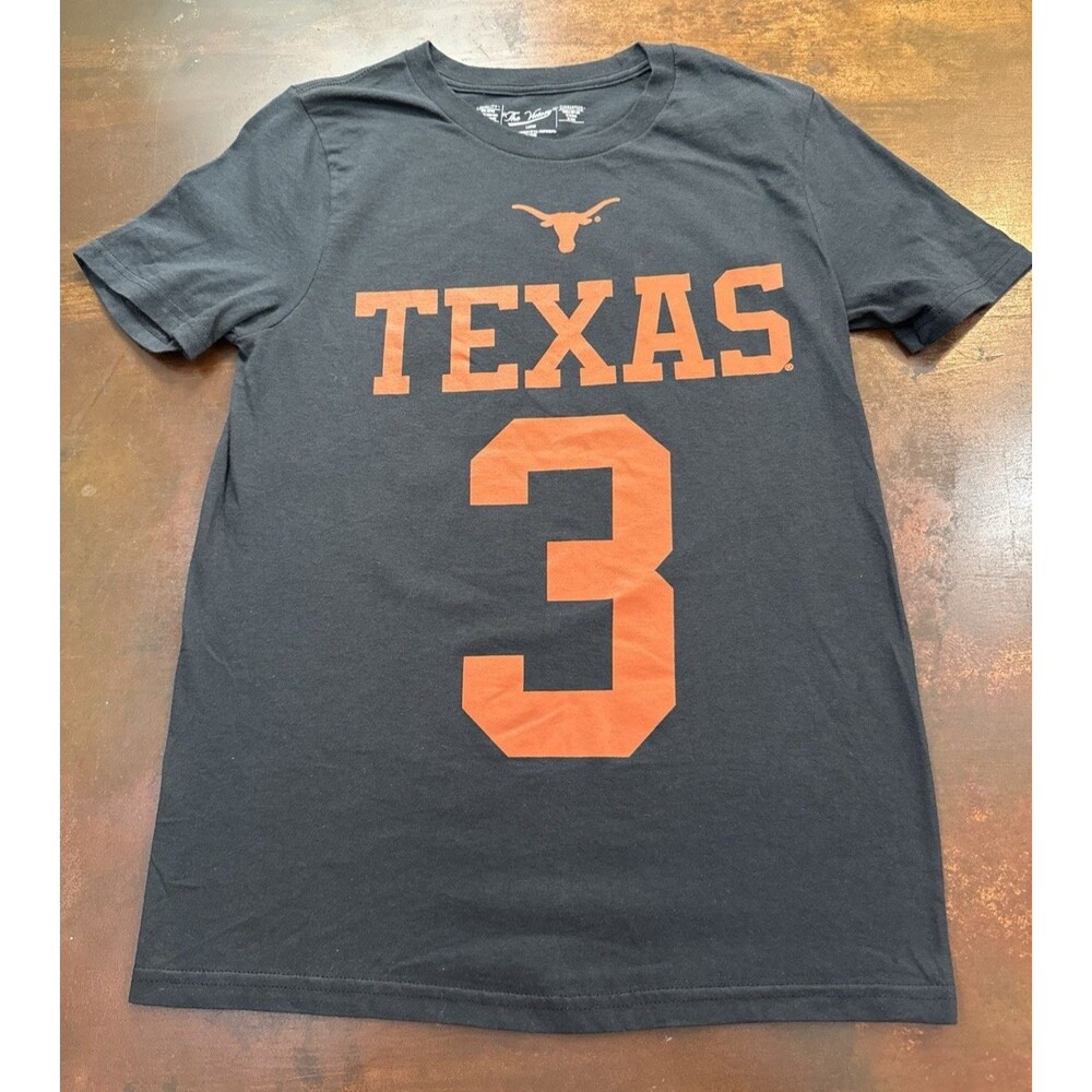 The Victory Texas Longhorns Quinn Ewers #3 Black Tee UT University of Texas L
